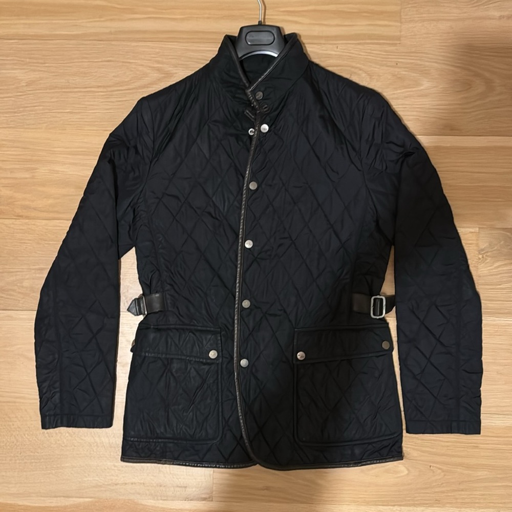 Salvatore Ferragamo Navy Blue Quilted Jacket (Size 52)